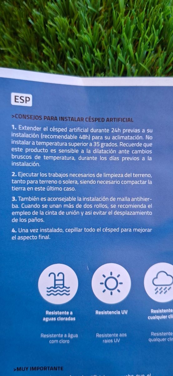 Césped artificial - 1m x 1'5m