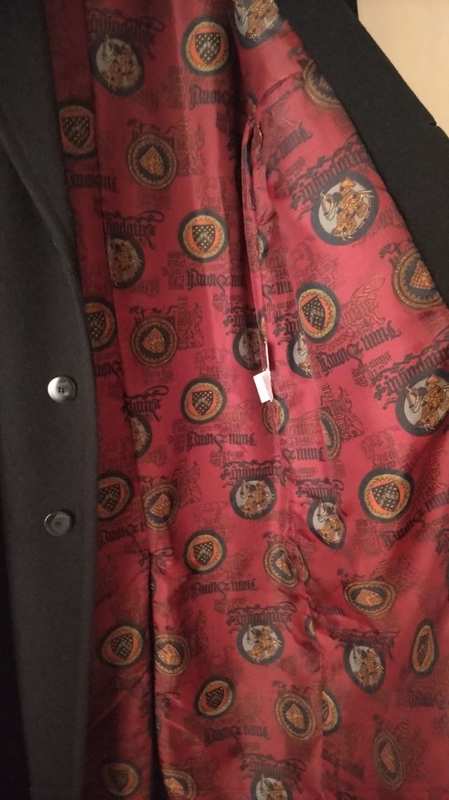 Abrigo lana caballero azul