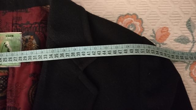 Abrigo lana caballero azul