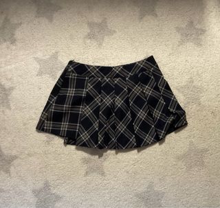Falda mini cuadros Zara