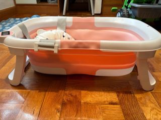 Bañera bebé plegable con termómetro