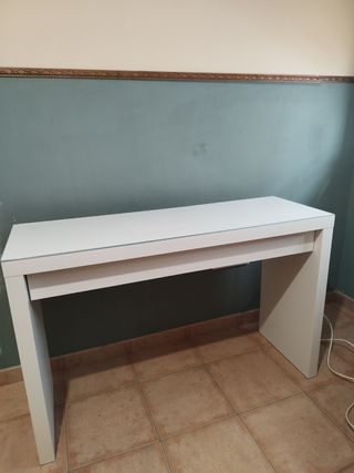 Tocador Malm Ikea Blanco con cristal 