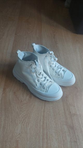 Scarpe donna tela bianche numero 39