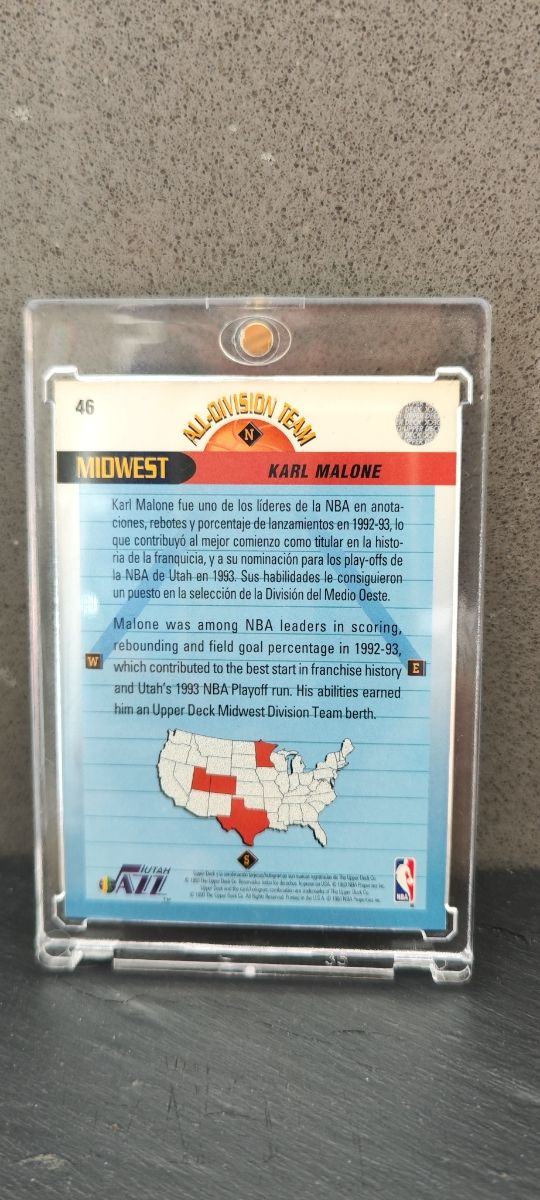 Carta Karl Malone 1992 Upper Deck