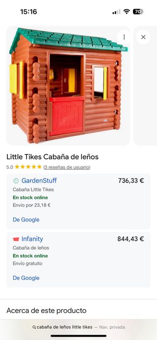 Casita de jardín Little Tikes