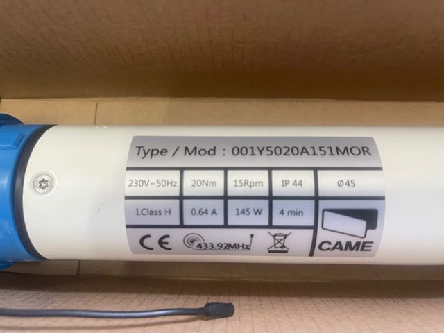 Motor persiana CAME 001Y5020A1 + Mando