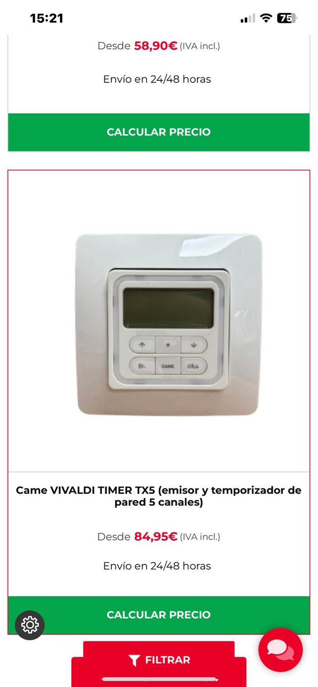 Motor persiana CAME 001Y5020A1 + Mando