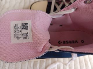 Zapatillas Converse Altas Azul Marino y Rosa