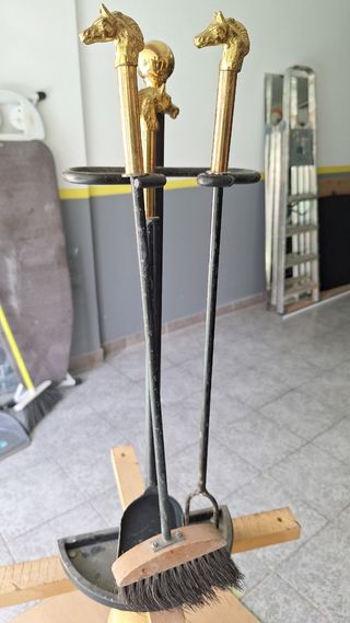 Set utensilios Chimenea con Cabezas de Caballo