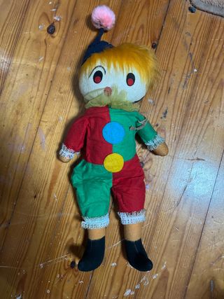 Muñeco de trapo payaso antiguo