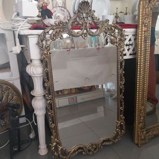 Antiguo espejo bronce dorado