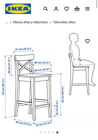 Taburetes Ikea Rosentorp Madera Blancos