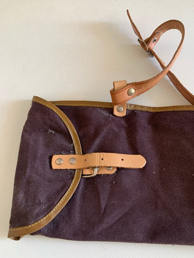 Funda de lona y cuero