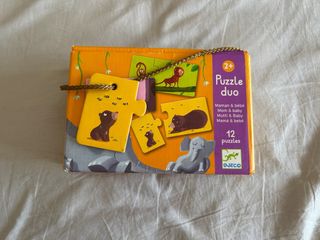 Puzzle Duo Djeco Animales 12 Piezas