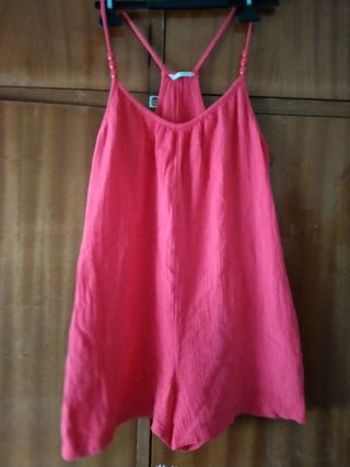 Mono corto mujer rosa/rojo