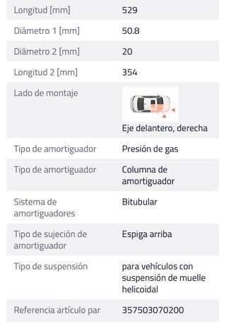 Amortiguadores Delanteros peugeot , citroen , psa