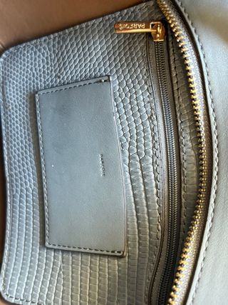 Bolso Parfois gris con mini bolso azul