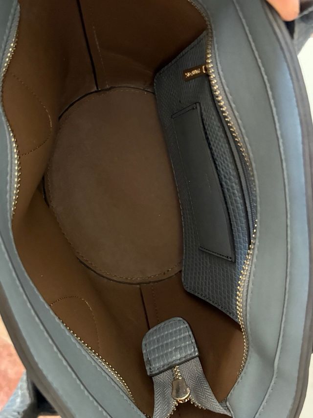 Bolso Parfois gris con mini bolso azul