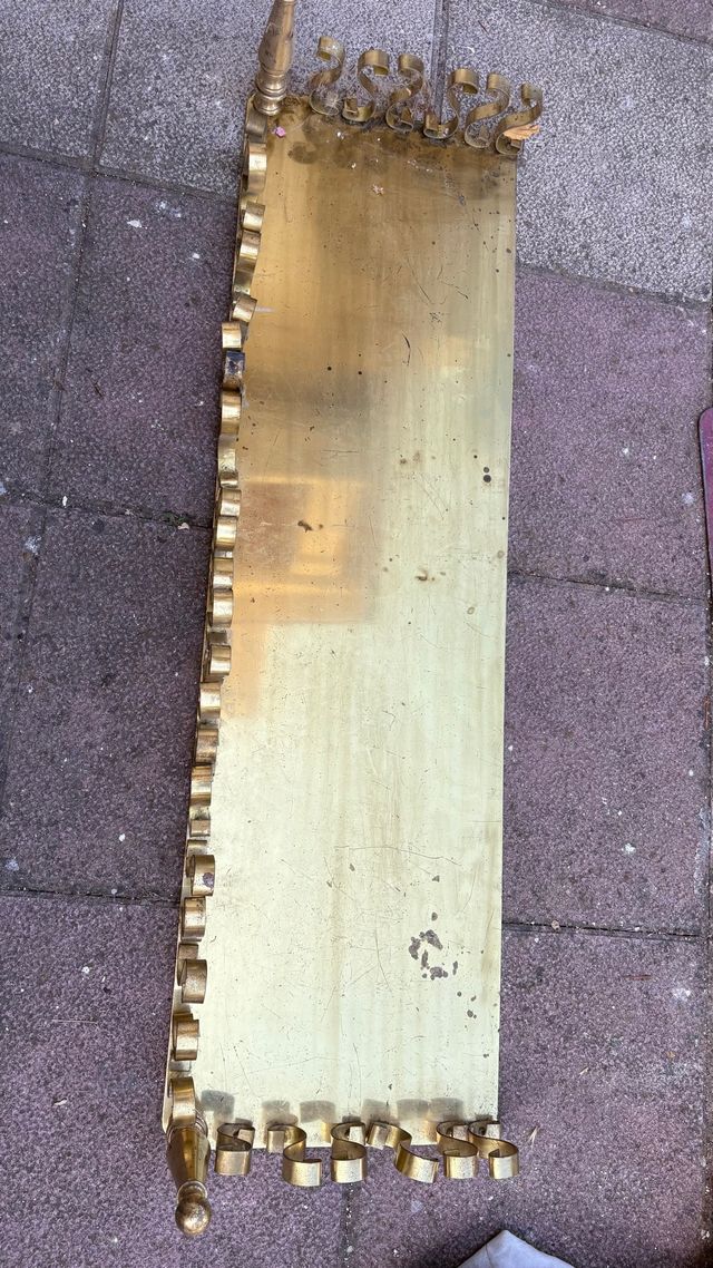 Protector chimenea latón antiguo