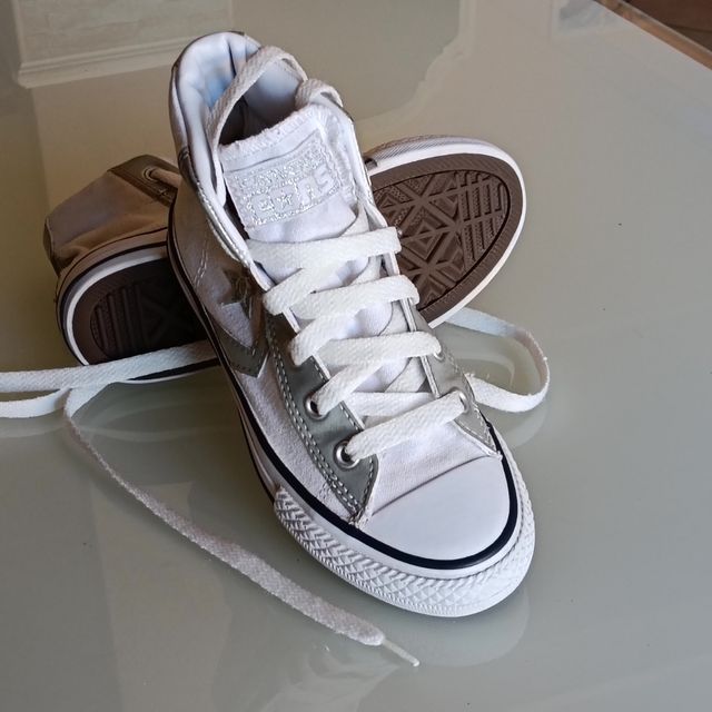 Converse Scarpe Bambino/a Unisex Tg 30 Argento/Bia