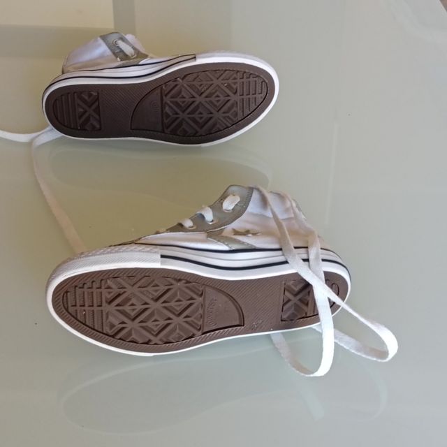 Converse Scarpe Bambino/a Unisex Tg 30 Argento/Bia