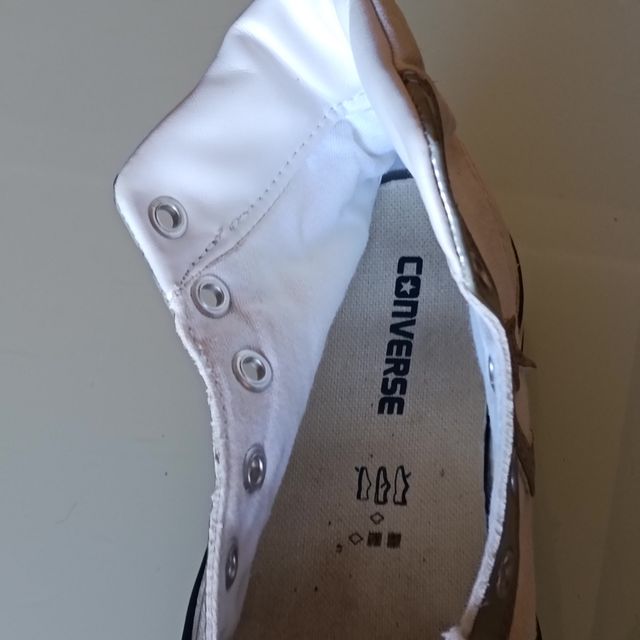 Converse Scarpe Bambino/a Unisex Tg 30 Argento/Bia