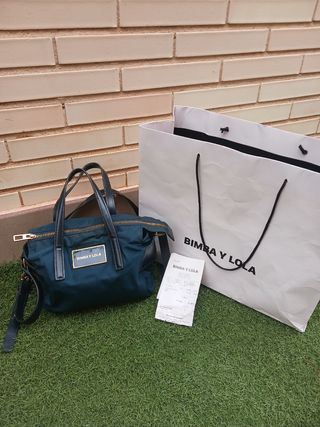 Bimba y Lola Bolso Bandolera Verde Azul
