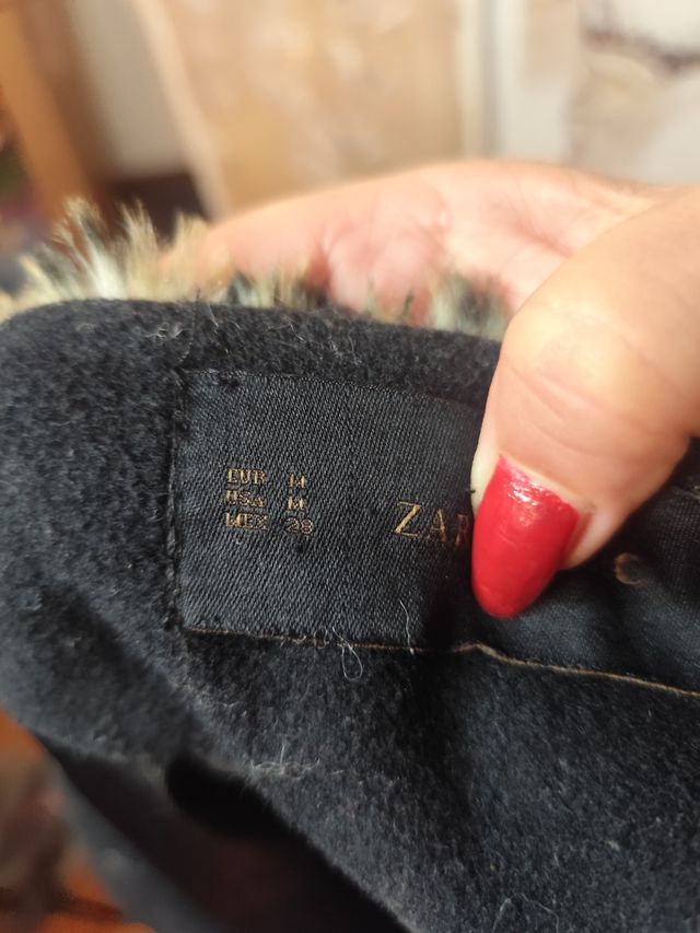 Abrigo Zara estampado leopardo talla M