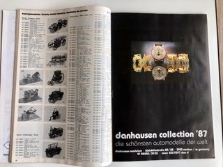 Catalogo auto in scala d'epoca 1987 Danhausen