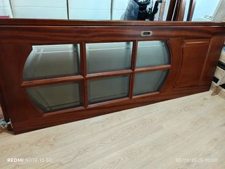 Puertas de madera corredera con cristal 