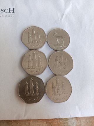 Monedas de Emiratos Árabes Unidos (5 y 25 Fils)