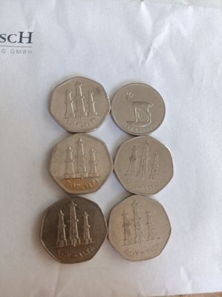 Monedas de Emiratos Árabes Unidos (5 y 25 Fils)