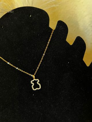 Collar y Pulsera Oso con Circonitas