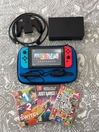 Nintendo Switch + 3 Juegos + Funda