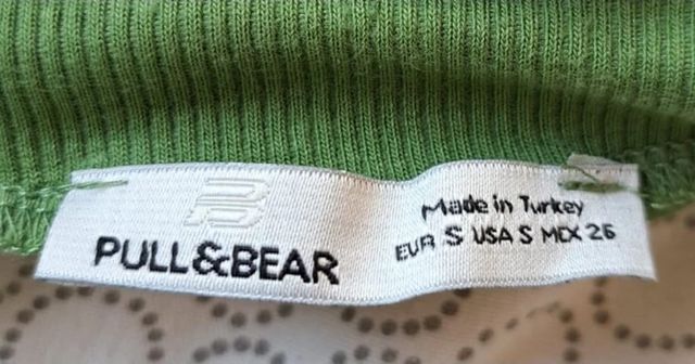 Top verde manga larga cuello alto