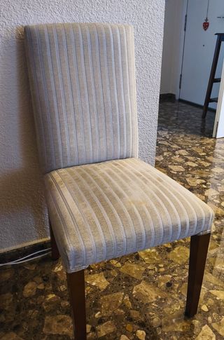 6 Sillas de Comedor Tapizadas Beige