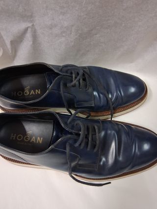 Scarpe Uomo Hogan Blu vera pelle taglia 42.5