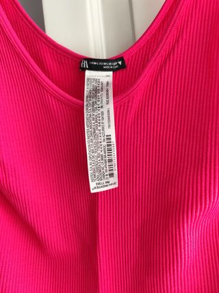 Body Zara rosa fucsia elástico 