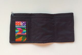 Cartera billetera de tela de colores y cremalleras