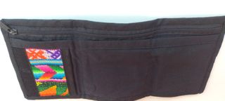 Cartera billetera de tela de colores y cremalleras