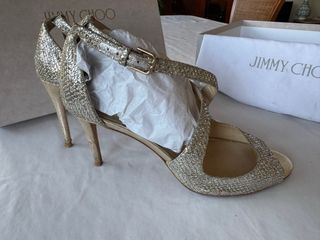 Sandalias Jimmy Choo Doradas y Plateadas