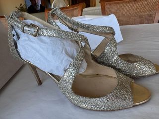 Sandalias Jimmy Choo Doradas y Plateadas