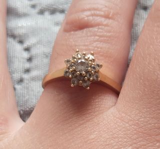 Anillo de compromiso oro blanco y oro