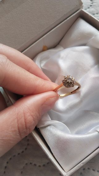 Anillo de compromiso oro blanco y oro