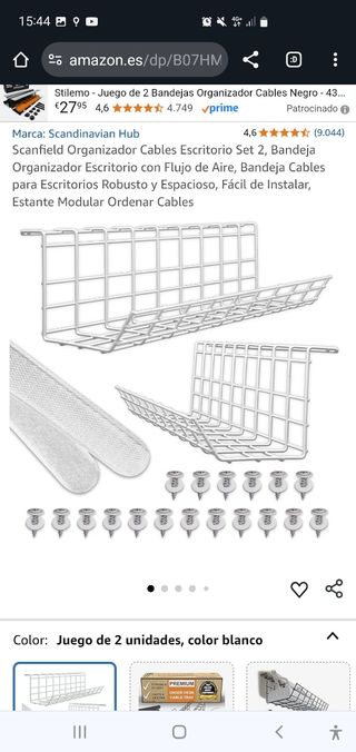 Organizador cables escritorio nuevo