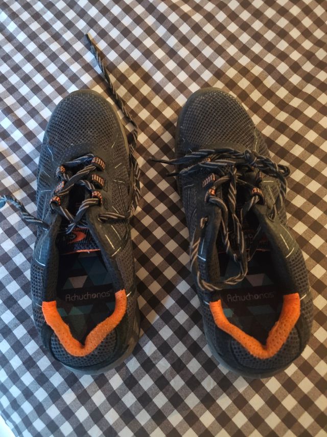 Botas de trabajo hombre grises y naranjas