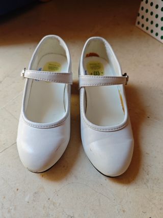 Tacones blancos niña talla 30 