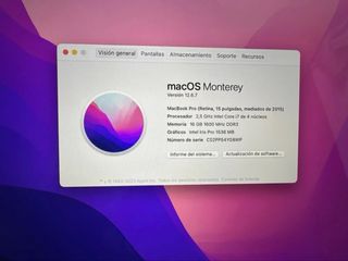 Pantalla Apple MacBook Pro A1398 2015