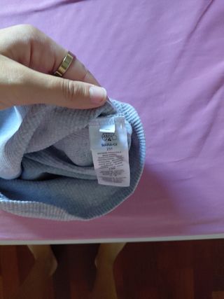 Camiseta Top Gris con Cordones