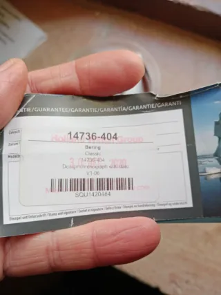 Reloj Bering Acero Inoxidable Correa Cuero Negro